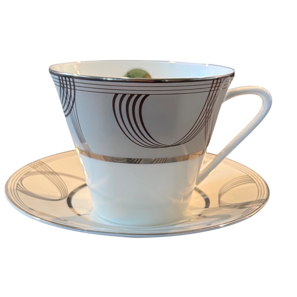 Waterford‎ Ballet Encore Teacup and Saucer Set Fine Bone China Discontinued
